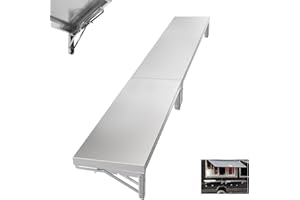 AshKiz Concession Shelf 70.8" L x 12" W, Folding Concession Shelf for Food Truck, Stainless Steel Drop Down Folding Serving Food Shelf Stand for Concession Windows