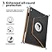 ZoneFoker New iPad Mini 5 7.9 inch 2019 Tablet Leather Case, Auto Sleep/Wake 360 Degree Rotating Multi-Angle Viewing Folio Stand Cases with Pencil Holder for iPad Mini5 5th Generation - Black/Brown