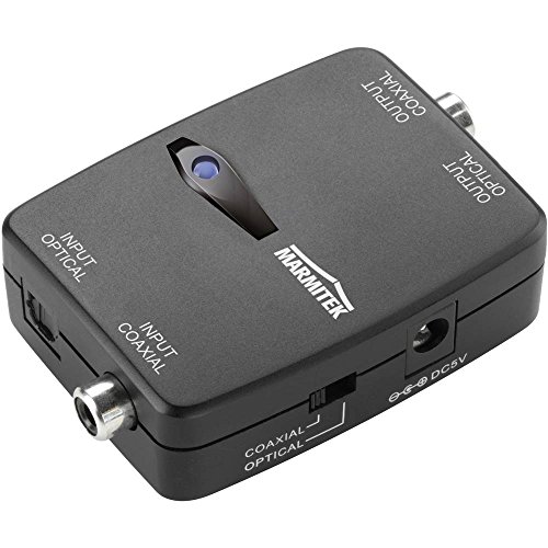 Convertisseur Audio Toslink To Coaxial - Marmitek Connect Tc22 - Converter Audio - Coax Sur Toslink - Twoway (2 Way) - Les Deux Sorties Actives Au Même Moment - Optique (Spdif) - Coaxial