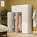 KOUSI Dresser Small Closet Wardrobe Drawer Storage for Clothes Small Wardrobe Storage for Small Spaces Clothes Storage Dresser, Capacious Customizable, White, (White, 12 Cubes)