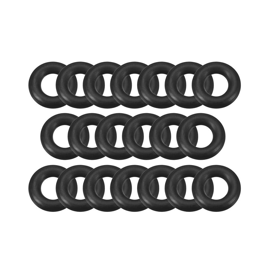 TA-VIGOR 20Pcs Nitrile Rubber O-Rings, 12mm OD 6mm ID 3mm Width Rubber Washers Spacer O-Rings Gasket kit, Metric Sealing Gasket for Hose, Faucet, Automotive, Plumbing