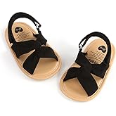 GDSDYM Infant Baby Girls Summer Sandals with Flower Bowknot Soft Sole Wedding Dress Flats Newborn First Walkers Crib Dress Shoes