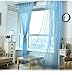 pureaqu Kids Room Window Curtain Decoration W39xH84 Rod Pocket Process Multiple Sizes Star Voile Curtain/Drape(1 Panel)