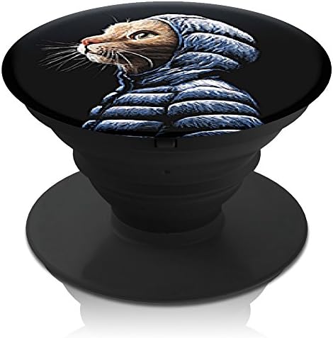 PopGrips Smartphone Expanding Stand and Grip, Premium 3M Phone Accessories, Galaxy S7/S7 Edge/iPhone SE/6/6+/6S/7/7+ Plus Tablets, Amazon Fire/iPad/iPad Mini (Cool Cat)