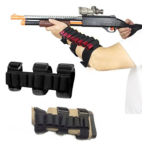8 Rounds Gun Ammo Storage Shotgun Shell Holder Adjustable Shooters Forearm or Buttstock Sleeve Magazine Pouch