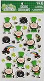 St. Patricks Day Leprechaun Themed 3D Stickers - 30 Count