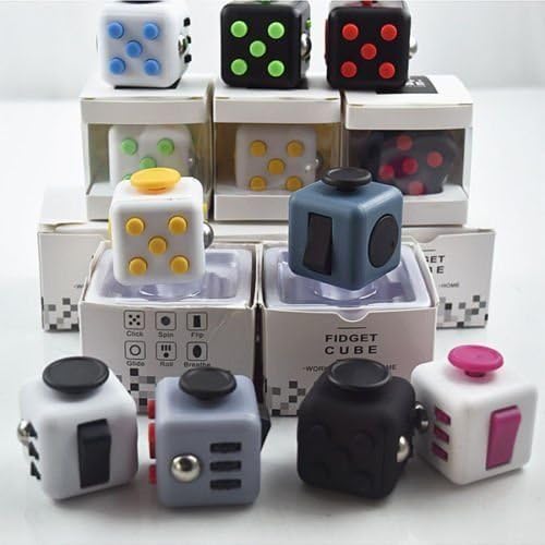 Dice Magic 6 Sided FIDGET CUBE Desk Toy Stress Anxiety Relief Focus Adult Kid
