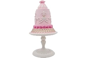 December Diamonds 16.5" Pink Cake On Stand Figurine