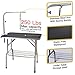 Polar Aurora 30'' Dog Grooming Table, Heavy Duty Pet Grooming Table for Dogs at Home Foldable Grooming Table w/Adjustable Arm & Noose & Mesh Tray Professional Dog Show Stainless Steel Black