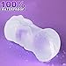Male Masturbator Sex Toy for Men, SHEQU Virgin Pussy with Double Penis Cock Ring Bulit-in Tighter Sex Vaginal Stimulation Silicone Masturbation Stroker Waterproof(Purple Lerny's Pussy)