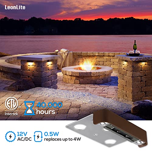 LEONLITE 8Pack Classic Series 4 Inch Hardscape Lighting Low Voltage