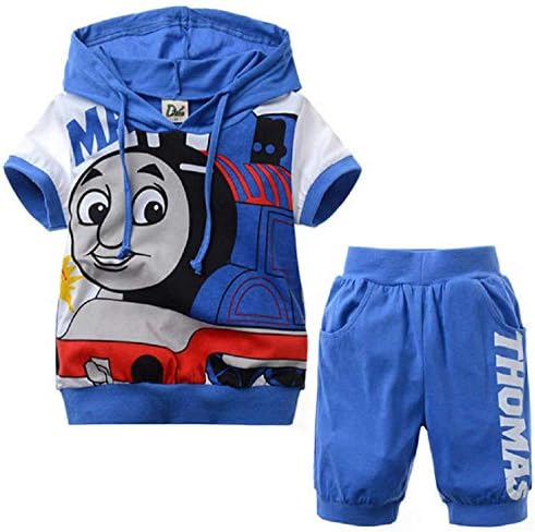 Independence Life Toddler Boys' 2-Piece Thomas Train and Friends Hooded T-Shirt and Pant Short Set
