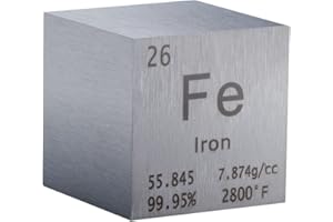 Reelanx 1 Inch Ferrum Cube Metal, High Density Element Cube Pure Metal, for Element Collections Lab Experiment Material,Elemental Collection Hobby,Gift for Children (Ferrum), Metallic