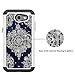 For Samsung Galaxy J3 Emerge Case, J3 2017 Case, J3 Prime Case, Amp Prime 2 Case, Express Prime 2 Case, MagicSky [Shock Absorption] Studded Rhinestone Bling Dual Layer Protective Case Cover (Flower1)