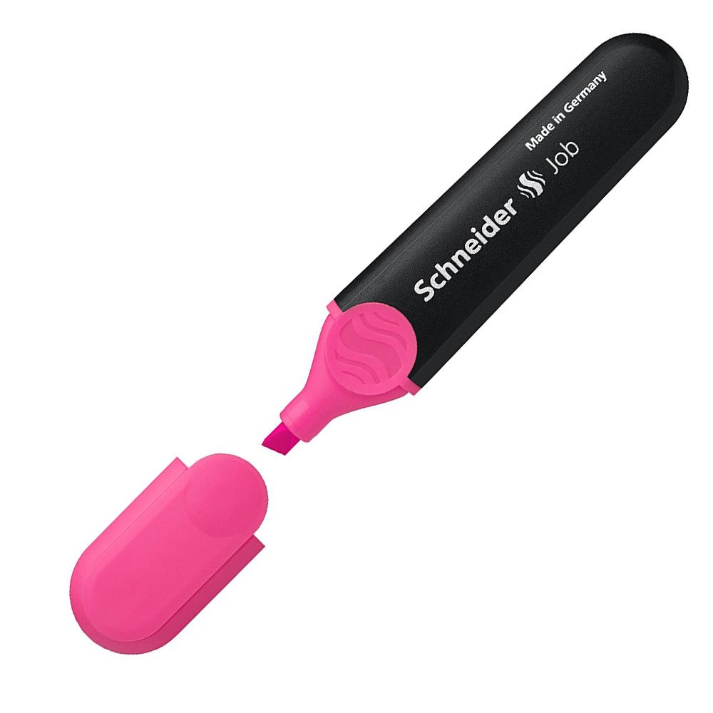 Schneider Writing Instruments Highlighter Job, Refillable, Pink, Pack of 1