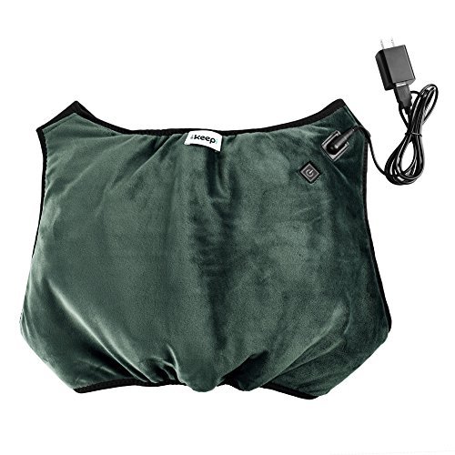 Ikeepi Heating Pad Heat Therapy Ultra Soft Unisex Shoulder and Upper Back Wrap Pain Relief with Extended Straps and 3-level Heating Settings