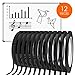 HULISEN 12 Pcs 5mm Width Black Whiteboard Gridding Tape, 3/16 inch Grid Marking Tapes Self Adhesive Chart Artist Tape