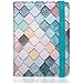 WALNEW Passport Holder for Travel, RFID Passport Cover Wallet for Women Men, PU Leather Passport Book Card Holder Case with Pen, Travelling Essentials for Flying