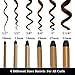 Micsta Professional Curling Iron Instant Heat, Ionic Curling Wand Long Barrel Ceramic Tourmaline Coated No Damage, Hair Curler Temperature Control for Salon Home Travel, Dual Voltage, Gold(1/2