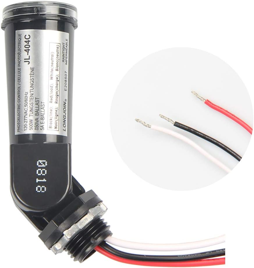 2Pack Outdoor Conduit Lighting Control with Photocell and Swivel Mount