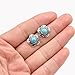 Ginasy Bohemia Spiral Drop Earrings Teardrop Simulated Turquoise Dangle Earrings Fashion Jewelry for Women Girls Valentines Day Gifts (Flower shape)