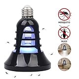 Cypers Bug Zapper Light Bulb- [2018 UPGRADED] Electronic Insect Killer,110V E26 Light Bulb Socket Base Mosquito Zapper Lamp, Built in Insect Trap for indoor or outdoor (Black)