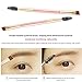 Duo Eyebrow Brush,Eyebrow Brush, Professional Makeup Tool, 1PC Spoolie and Angled Eye Brow Brush Apply for Brow Powders Waxes Gels and Blends (Pink)