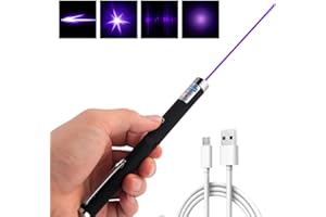 XFWUCHE Cat Laser Pointer for Cats USB Rechargeable Dogs Pet Interactive Toys Indoor Outdoor Chaser Tease Green Red Light Blue Violet Laser Pen Kitten Training (Blue, 1 PCS Pack Laser Pointer)