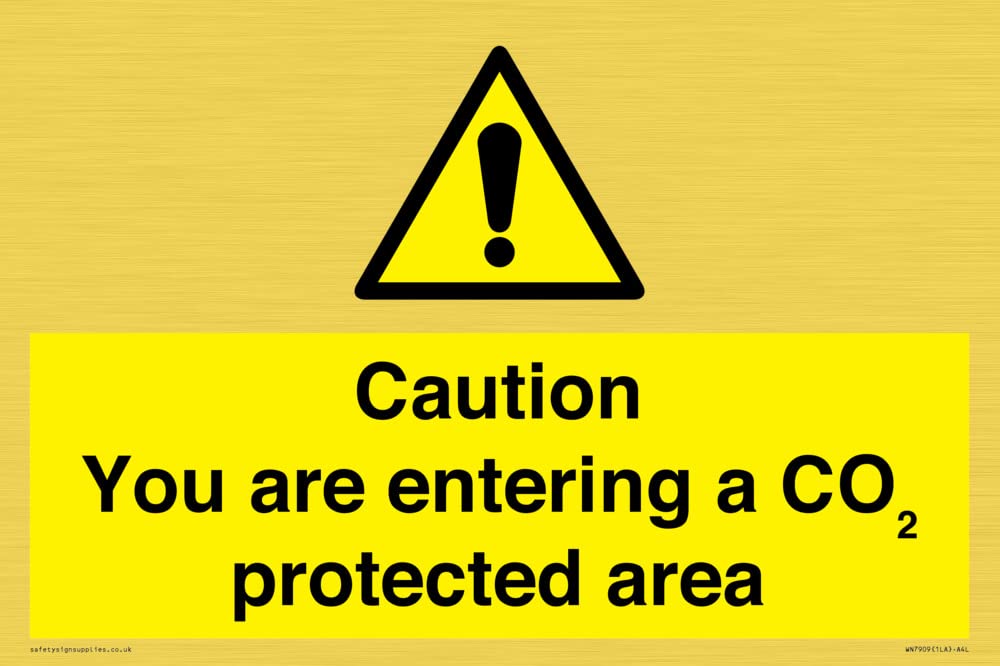 Caution you are entering a COâ‚‚ protected area Sign - 300x200mm - A4L
