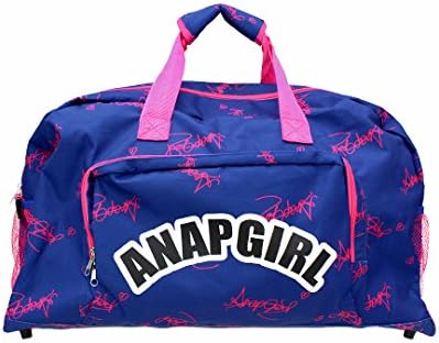 Amazon Anap Girl 総ロゴ柄ボストンバッグ ブルー F キッズバッグ 財布