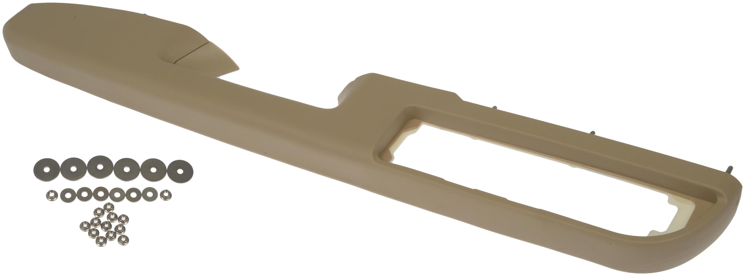 Dorman 80995 Patent Pending Front Driver Side Armrest Repair with door release handle above armrest (27 inch) Compatible with Select Chevrolet/GMC Models, Tan (OE FIX)
