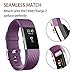 POY Replacement Bands Compatible for Fitbit Charge 2, Classic Edition Adjustable Sport Wristbands