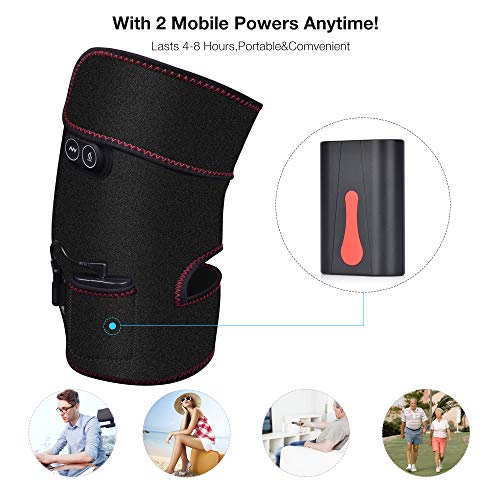 HailiCare Wireless Heated Knee Massager Vibration Knee for Reduce Knee