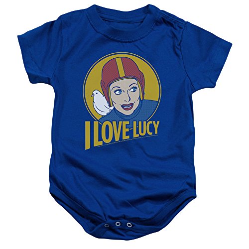 I Love Lucy 1950's Sitcom TV Show Super Lucy Costume Infant Romper Snapsuit