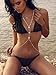 Hestya 6 Pieces Thin Sexy Gold Cross Body Belly Chains Necklace Bikini Beach Body Belly Jewelry for Women