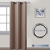 NICETOWN Room Darkening Curtain Blackout Drape Window Treatment Thermal Insulated Solid Grommet Blackout Curtain/Drape for Bedroom (1 Piece, 42 by 84 inch, Cappuccino)