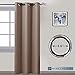 Nicetown Window Treatment Thermal Insulated Solid Grommet Blackout Curtain / Drape for Bedroom (One Piece, 42 by 84 Inch,Cappuccino)