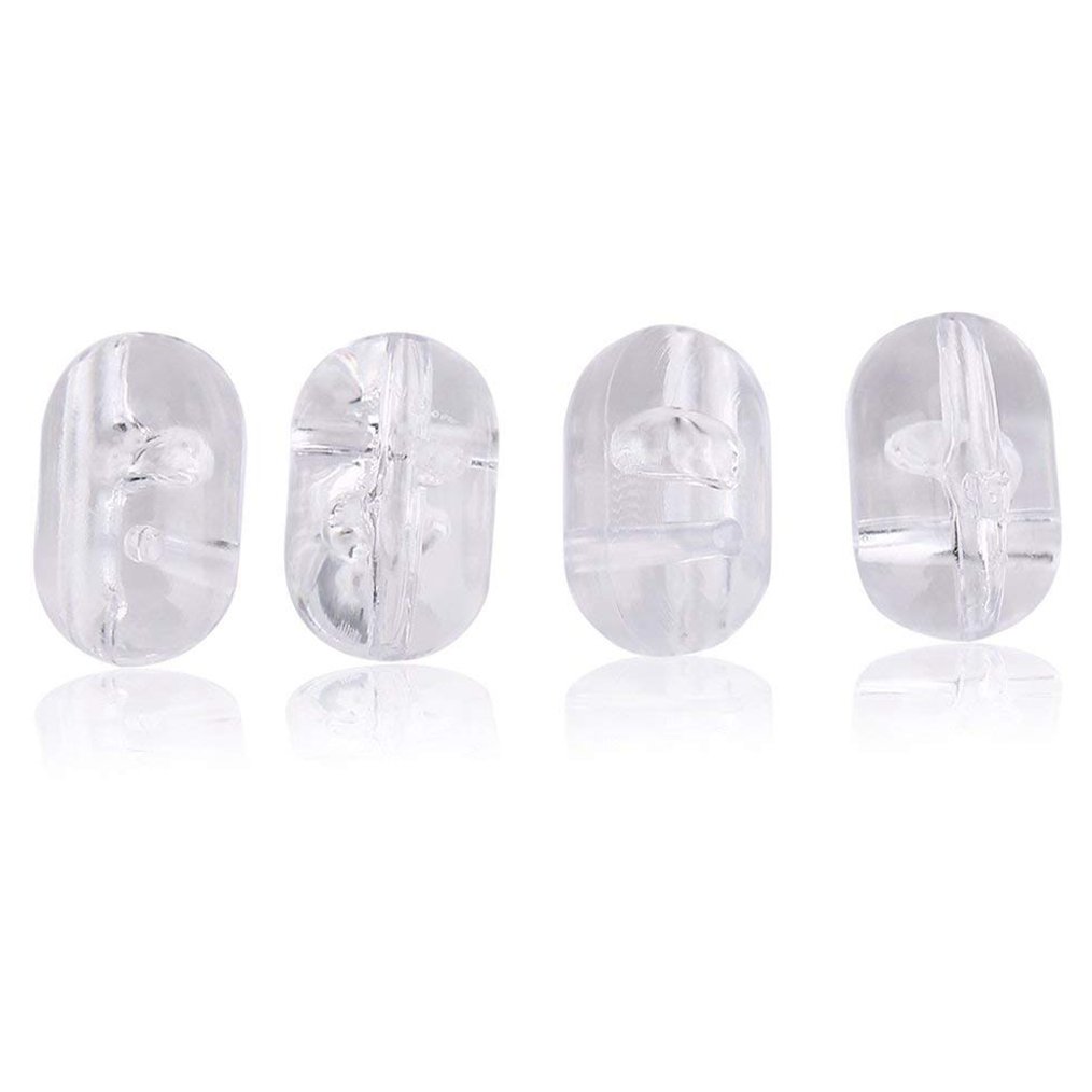 NewShot 100x Oval Fishing Rig Double Pearl Drill Cross Beads Transparent Beads Sea Fishing Lure Floating Float Tackle (5 x 8mm)