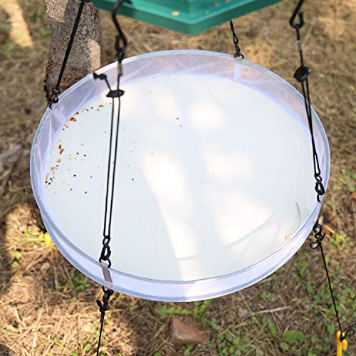 pranovo 15" Seed Hoop Catcher Bird Platform Feeder Hanging Tray Outdoors Backyard Garden