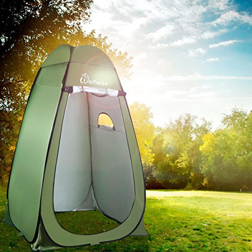 WolfWise Pop Up Privacy Shower Tent Portable Camping, Biking, Toilet, Shower, Beach and Changing Room - Thumbnail 2
