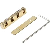 OVSAL Bass Guitar Nut Brass Roller Nut 38mm Adjustable Bass Nut 4 String Electric BASS Guitar Replacement Parts