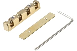 OVSAL Bass Guitar Nut Brass Roller Nut 38mm Adjustable Bass Nut 4 String Electric BASS Guitar Replacement Parts