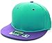 L.O.G.A. Plain Adjustable Snapback Hats Caps (Many Colors). Turquoise/Purple