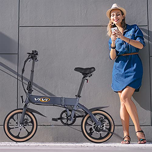Vivi Folding Electric Bike for Adults, 350W Motor Ebike, 16" Adults
