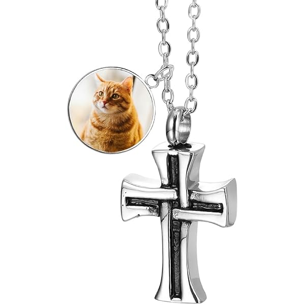 Personalized Photo Rosary Beads Necklace - Custom Religious Memorial Gift With Picture For Women