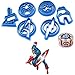 Anyana 6pcs set Superhero cartoon biscuit Cutter fondant pastry cookie impression stamp Cpt Iron Man Avengers Thor Flash Shield sugar bakery