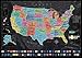 USA Scratch Off Map- 27x17in. Scratch Tools & Memory Stickers Included, Wall Art, Perfect Travel Gifts- United States Map, Scratch Art- Detailed
