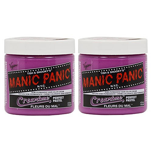 Manic Panic Creamtone Semi-Permanent Hair Color Cream - Fleurs Du Mal 4oz "Pack of 2"