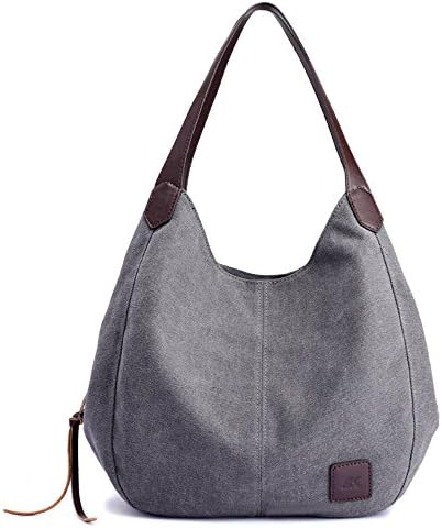 Alyssaa Women's Canvas Shoulder Handbags Ladies Casual Hobo Shopping Bags Cotton Totes Daily Purses