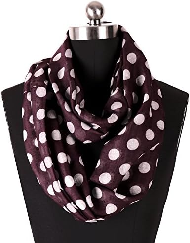 ZESTILK Fashion Infinity Scarfs for Women Loop Wraps Polka Dots Multicolor
